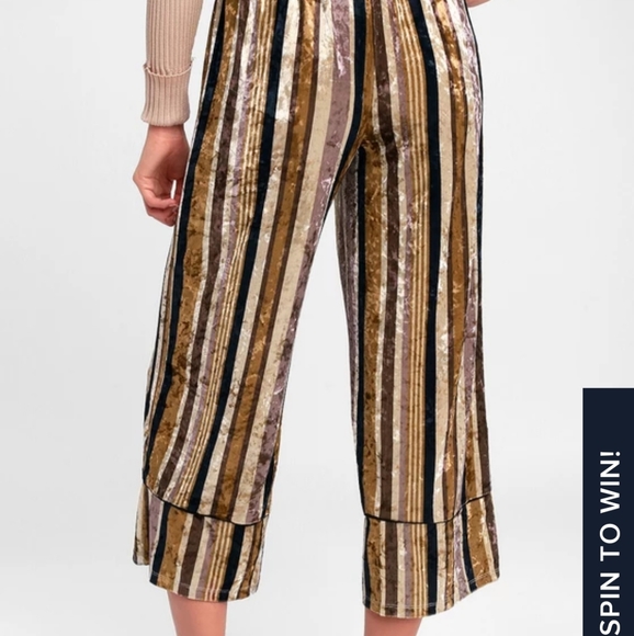 Lulu's frou frou cropped velvet pants - Picture 3 of 4